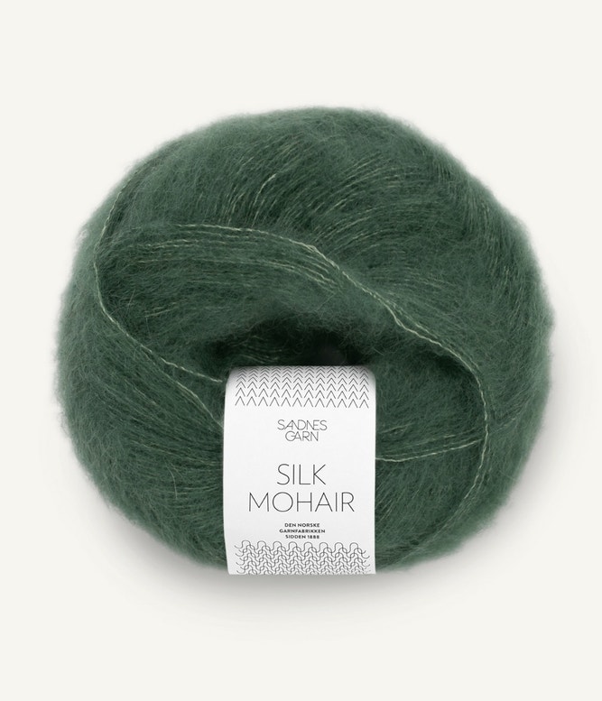 Sandnes - Silk Mohair 8581 Dyb Skovgrøn - Ribes Broderi &